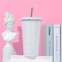 Botellas termo con diamantes de imitación de 500ml/750ml, frascos de vacío aislados de doble capa, taza de café con purpurina reutilizable creativa para oficina - details 5
