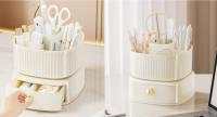 Organizador Moderno de Maquillaje Estuche de Escritorio de Plástico ABS con 360° de Giración - details 1