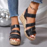 Sandalias de tacón de cuña para mujer, zapatos de verano - details 5