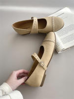Nuevo nicho retro, cabeza redonda japonesa, zapatos individuales de suela plana, hebilla de una palabra grabada, zapatos individuales Mary Jane - details 32