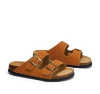 Sandalias planas de mujer con soporte para el arco, 2 hebillas ajustables, zapatos, suela de goma antideslizante - details 5
