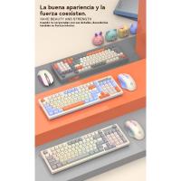 El nuevo K98 teclado bluetooth inalámbrico recargable sensación mecánica hombres y mujeres ordenador tableta oficina juego luminoso - details 1