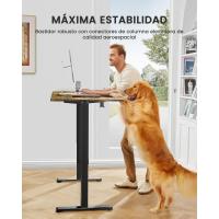 Escritorio Elevable Eléctrico Mesa Ajustable en Altura 120x60 cm Mesa de Oficina con Panel Inteligente de 4 Memorias Escritorio con Gancho para Mochila y Tablero Ensamblaje (Marrón Vintage) - details 8