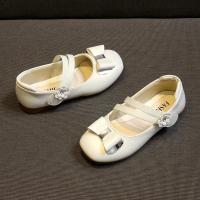 Zapatos de cuero para niñas, zapatillas planas de princesa con pajarita, zapatos de flores para niñas, zapatos planos informales para niños, zapatos de tacón bajo para baile y boda, suaves - details 18