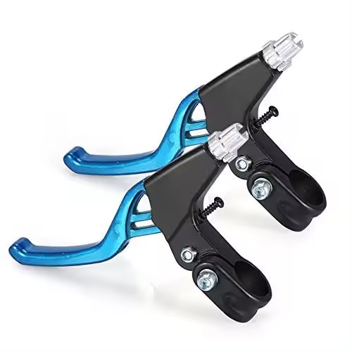 Palanca de freno para bicicleta, manillar de aleación de aluminio, Universal, 2,2 cm, para la mayoría de bicicletas, de carretera y de montaña, azul, 1 par - 1