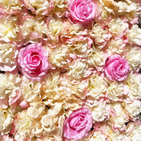 Panel de pared de flores de seda Artificial, decoración de fondo de fiesta de boda, Rosa Floral, aprox., 6 piezas Flor romántica para pared, 60x40cm/23,62x15,75 pulgadas - details 3
