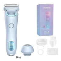 Maquinillas de afeitar eléctricas para mujer, afeitadoras faciales 2 en 1 para Bikini, depilación para axilas, piernas, recortador corporal para mujer, resistente al agua IPX7 - details 4