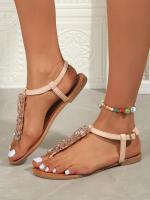 Sandalias Planas de Moda Francesa Versátiles Diamantes de Imitación Europeos y Americanos - details 14
