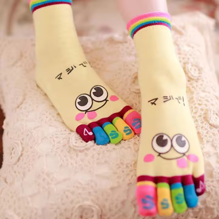 Atlético Chic Casual Peso Lindo Mujer 1 par Cinco dedos Calcetines Micro rendimiento - 1