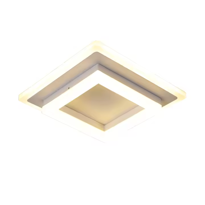 Lámpara de Techo Acrílica GOECO, Color Blanco, Luz Blanca Cálida 3000K, Tamaño 20 cm, 24W, 220V - 1