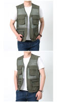 Chaqueta de malla transpirable para hombre, chaqueta deportiva sin mangas con bolsillos, ropa de verano - details 3