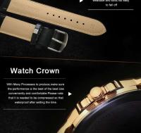 Reloj de Cuarzo Premium para Hombres YAZOLE Nuevo Reloj de Vestir de Cuero - details 22