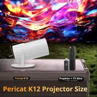 Proyector Keystone automático con WIFI y Bluetooth, Pericat proyector portátil giratorio de 210 ° , 18000L nativo de cine en casa 1080P, proyectores de películas al aire libre última intervención compatibles - details 7