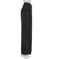 Pantalones anchos sueltos de estilo retro de cintura alta para mujer - details 9