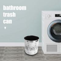 Cubo de basura con patrón de mármol, papelera de 10l, diámetro de 23Cm, altura de 27Cm, para sala de estar, baño, cocina - details 3