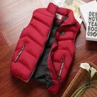 Abrigos sin mangas acolchados para hombre, chaqueta de plumón de Color sólido, chaleco cálido de invierno, prendas de vestir, cortavientos, novedad de 2025 - details 4