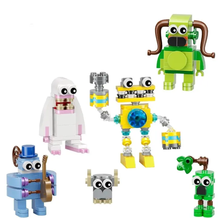 Juego de construcción de canto, figuras de acción de monstruos, decoración coleccionable, juguete de construcción - 1