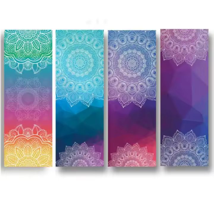 Estera de Yoga de TPE con Patrón de Loto Almohadilla Antideslizante para Adelgazar, Fitness, Gimnasia, Pilates Deportes y Salud - 1