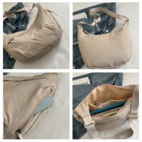 Bolso cruzado Hobos de Color sólido a la moda, bolso de hombro informal de alta capacidad, bolso de viaje ligero Simple para ir al trabajo - details 4