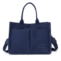 Bolso de mano elegante de color sólido para mujer, bolso de hombro de lona con múltiples bolsillos de gran capacidad, bolso de mano informal liviano, regalo para mamá, bolsos para mujer, monederos - details 1