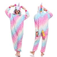 Pijama De Invierno De Peluche Kigurumi Unicornio Para Mujer Y Hombre Pijama De Dibujos Animados Cómodo Y Caliente Con Capucha Y Botones - details 2