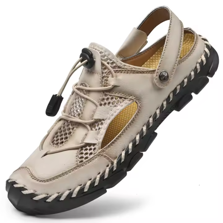 Zapatos de verano de gran tamaño para hombre, sandalias transpirables, zapatos casuales de malla, zapatos de viaje de fondo suave y hueco, zapatillas nuevas - 1
