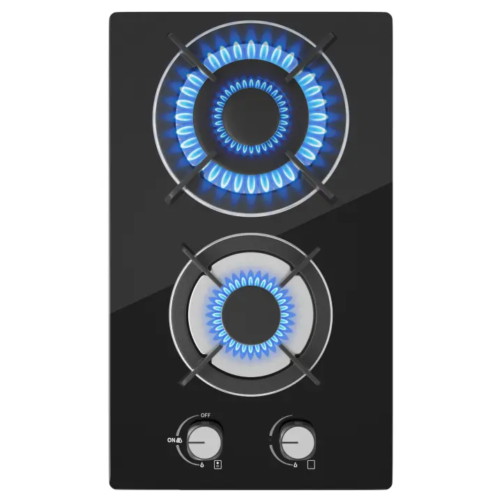 Placa de Gas Domino IsEasy, placa de Gas de acero inoxidable con protección automática de termopar, 2 bombillas, Gas Natural (20 mbr)/Pro - 1