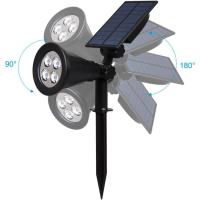 4 Unidades Foco Solar, Luces Solares Impermeables Exterior, Luz de Jardín, 2 Modos de Iluminación Opcionales, ángulo de 180 °   Ajustable, Luz de Proyecto Solar para Entrada, Camino. - details 8