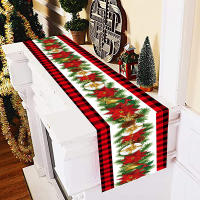 Mantel de Copo de Nieve Rectangular de Poliéster Ideal para Cena de Año Nuevo Decoración del Hogar - details 9