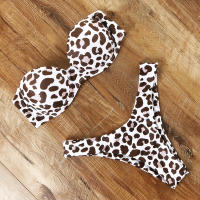 Bañador brasileño Sexy para mujer, conjunto de Bikini con sujetador de realce, traje de baño de dos piezas, ropa de playa de cintura baja, bañador de leopardo - details 11