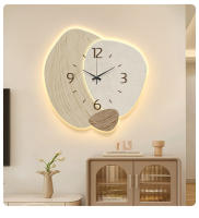 Reloj colgante de pared para sala de estar, decoración creativa, estilo crema, 30x30cm - details 3