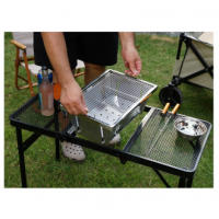 Parrilla de Barbacoa al Aire Libre CLS Apertura Rápida en Segundos Barbacoa de Carbón de Acero Inoxidable Plegable Ideal para Acampar y Preparar Comidas al Aire Libre - details 8