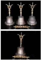 Campana de diamante de Nepal y pilón de tres hebras puntiagudos transparentes hechos a mano, campana de bronce, campana del Dharma taoísta - details 6