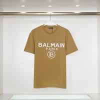 Camiseta Deportiva de Algodón Puro para Hombres Cuello Redondo, Estampado de Logotipo Delantero, Estilo Básico Casual para el Verano - details 14