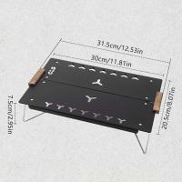 Mesa pequeña de Picnic plegable, mesa de Metal plegable de aleación de aluminio para parrilla, barbacoa y cocina al aire libre - details 7