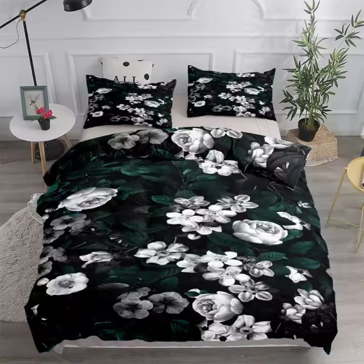Juego de funda nórdica/doona de arte botánico, juego de ropa de cama individual, doble, Queen, King, Cal y King Size - 1