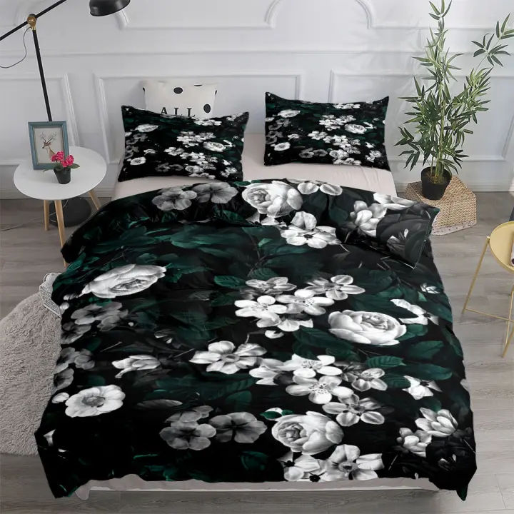 Juego de funda nórdica/doona de arte botánico, juego de ropa de cama individual, doble, Queen, King, Cal y King Size - 1