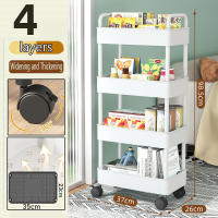 Estante de almacenamiento móvil con ruedas, organizador multifuncional para cocina y baño, accesorios para el hogar - details 1
