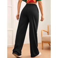 Pantalones de cintura alta y pierna ancha para mujer, pantalones holgados de calidad con cordón, primavera y otoño - details 9