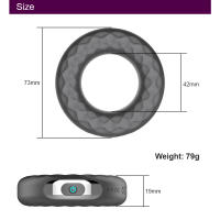 Anillo Vibrador de Silicona para Pene con Clítoris Juguetes Sexuales para Hombres Anillo de Retardo de Eyaculación Ajustable Largo Duración - details 2