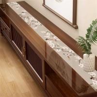 Nuevo estilo chino TV cubierta antipolvo PVC mantel de vidrio suave impermeable resistente al aceite zapato gabinete mesa aparador Mat - details 15