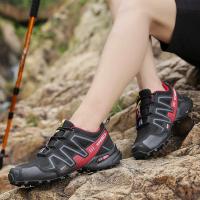 Zapatos de senderismo impermeables para hombre, calzado de cuero ligero y cómodo, antideslizante para caminar - details 4
