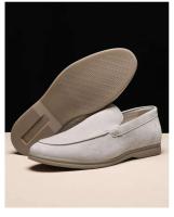 Zapatos de conducción informales transpirables de corte bajo de cuero, zapatos de vestir redondos - details 4