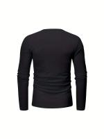 Día del padre Ropa transfronteriza de primavera y otoño Camiseta para hombres europeos y americanos Camisa básica Henry de manga larga para hombres - details 18