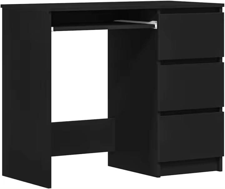 Escritorio de Madera contrachapada Blanco Brillo 90x45x76 cm - 1