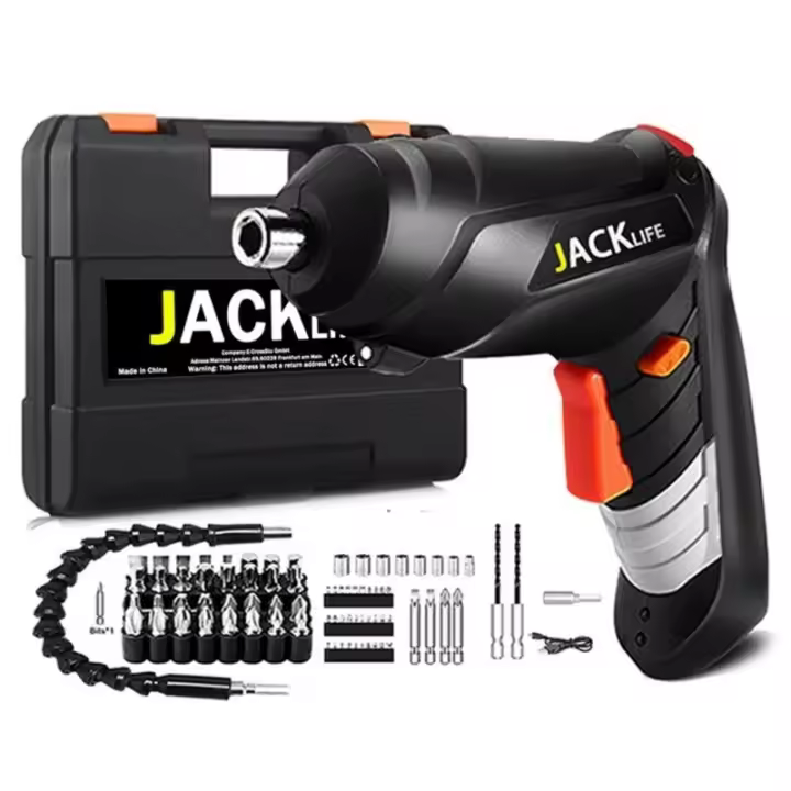 Juego de destornilladores inalámbricos, taladro eléctrico de impacto potente, batería recargable - 1
