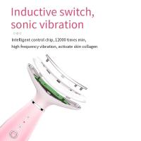 Masajeador facial, Antiarrugas Masajeador Cara Cuello, 45 ℃ y 3 modos de masaje con dispositivo facial, EMS Masajeador Facial eléctrico con 45 ℃ y 3 modos la piel del cuello - details 1