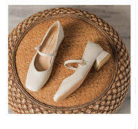 Zapatos Mary Jane con punta cuadrada y pequeña fragancia y tacón grueso - details 12