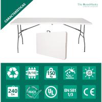 Mesa de Camping Portátil de Resina HDPE 240cm Uso Interno/Exterior 8/10 Personas Carga de 150kg - details 4