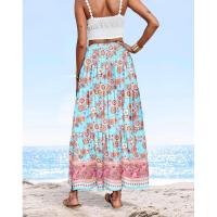 Vestido largo holgado con estampado y cintura elástica para mujer, verano 2025 - details 21
